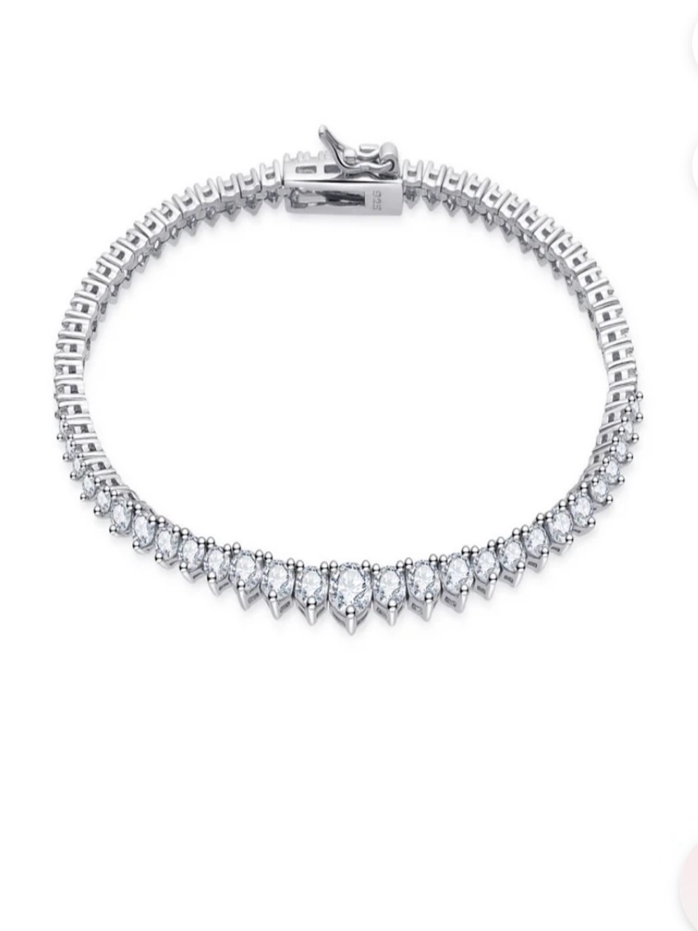 VANDERBILT CRYSTAL BRACELET  - Silver